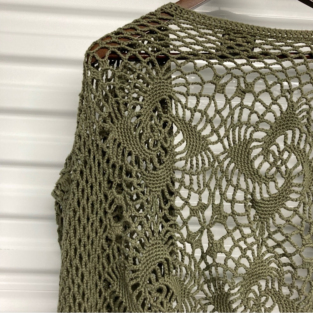 Pur Sage Green Open Knit Cardigan - Picture 11 of 14